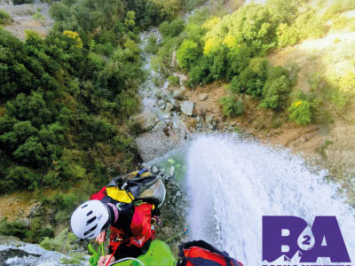 Sporty descent of the Pissevieille canyon at Vallon-Pont-d'Arc, Ardèche