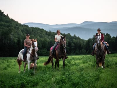 Reiten in den Charlevoix-Bergen bei Baie-Saint-Paul