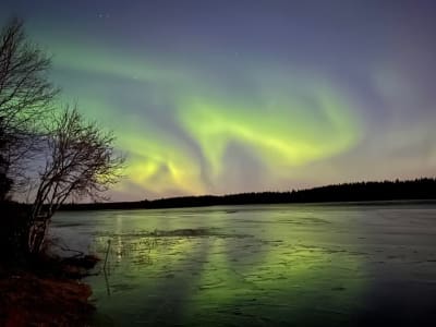 Excursión a las auroras boreales a finales de otoño desde Levi