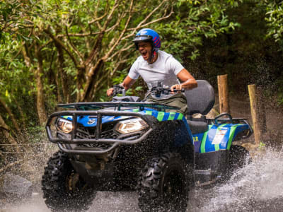 Quad biking in the Vallé Park, Mauritius