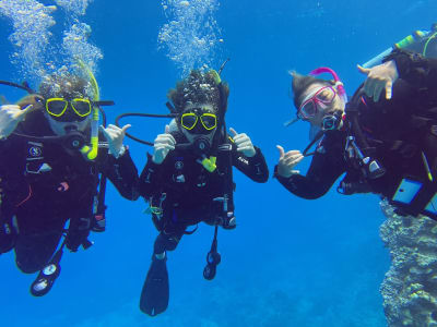 Scuba diving in the Kohala coast on the Island of Hawai'i