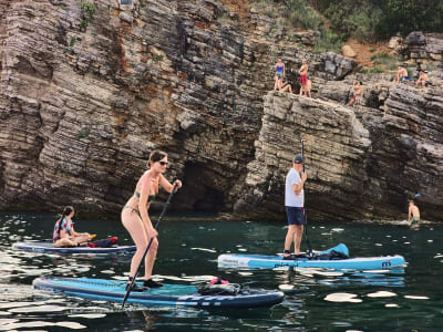 Stand up paddle excursion to coastal caves from Budva