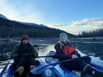 Winter kayaking excursion near Anchorage, Alaska
