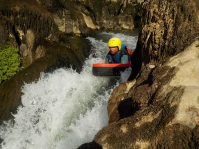 Hydrospeed descent through the Hérault Gorges at Saint-Guilhem-le-Désert