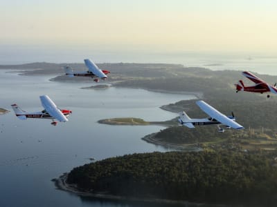 Vuelo panorámico sobre el sur de Istria desde Medulin