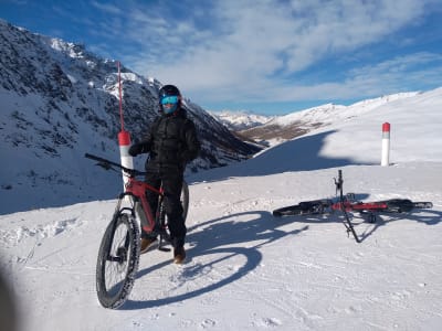 VTT électrique sur neige à Vars La Forêt Blanche