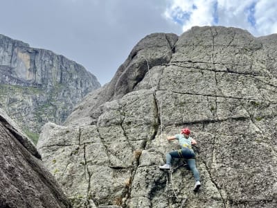 Hike to Månafossen & Via Ferrata at Gloppedalsura Boulder Field from Stavanger