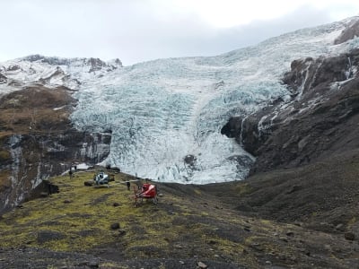 Vuelo panorámico en helicóptero sobre la laguna glaciar de Jökulsárlón desde Reikiavik