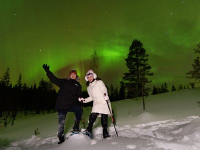 Nordlicht-Schneeschuhwanderung in Lappland, ab Rovaniemi