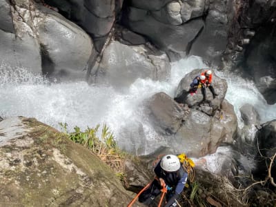 Canyoning in Vauchelet near the Soufrière