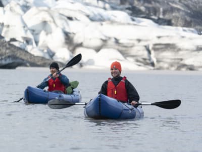 Packrafting-Ausflug um den Gletscher Fláajökull, in der Nähe von Skaftafell