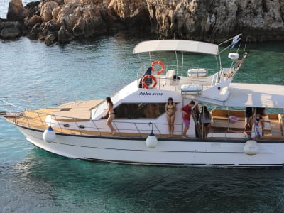 Motor Yacht Boat Cruise to Antiparos, Pantheronissia, and Despotiko, from Paros