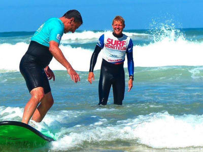 Clases particulares de surf en la playa de Ilbarritz en Bidart