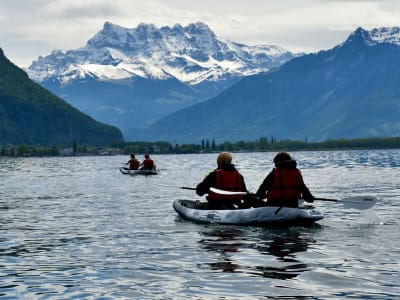 Alquiler de kayak en la playa de Lutry, cerca de Lausana