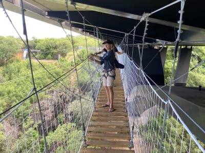 Bungee Jump of 120 m from the Viaduct of the Ravine Fontaine in Saint-Leu, Reunion Island