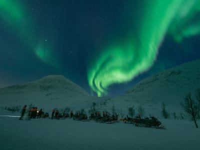 Schneemobilausflug unter den Nordlichtern in Tromsø