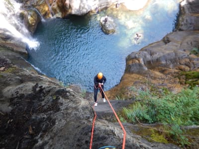 Canyoning down the Chalamy Torrent near Turin