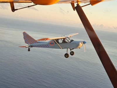 Primer vuelo en ultraligero desde Saint-Paul (Reunión)