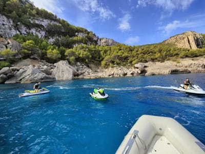 Excursión en moto de agua desde San Antoni de Portmany a Cala D'Albarca, Ibiza