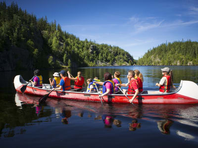 Rabaska-Kanu-Ausflug im Nationalpark Hautes-Gorges-de-la-Rivière-Malbaie, Charlevoix