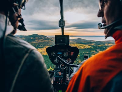 Hubschrauberflug über Charlevoix, Quebec