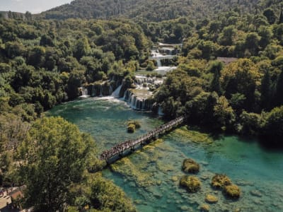 Visite guidée du parc national de Krka avec un tour en bateau depuis Split