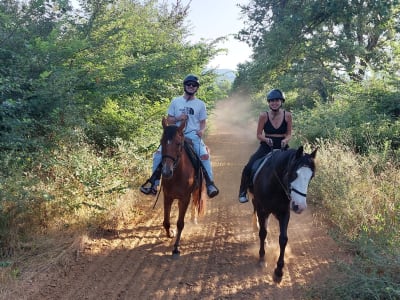 Paseo a caballo para principiantes en Siena, Toscana