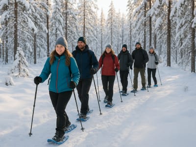 Snowshoe Hike to Kellostapuli with Locally Smoked Salmon Soup Lunch and Visit to the Kellokas Museum  from Ylläsjärvi