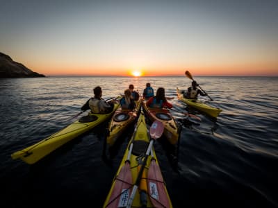Excursion en kayak de mer au lever du soleil depuis la plage de Kathara à Rhodes