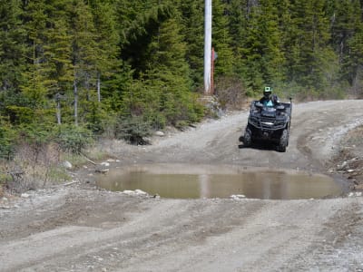 Can-Am Outlander electric quad bike tour at Monts-Valin, Saguenay