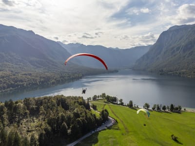 Tandem Paragliding Flight over Lake Bohinj from Vogar (3500 ft)