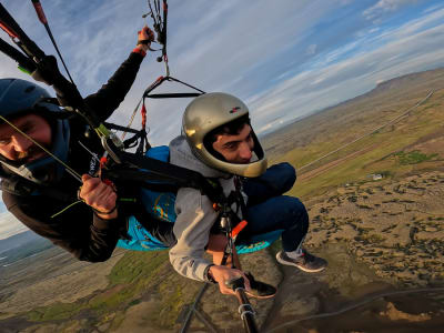 Tandem Paragliding Flight near Reykjavík