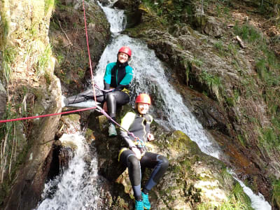 Descent of the Saulin canyon, Vosges