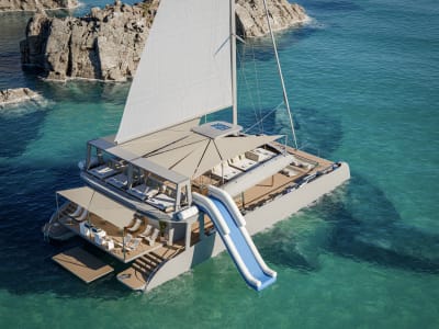Croisière en catamaran dans la réserve marine de la baie de Palma, Majorque