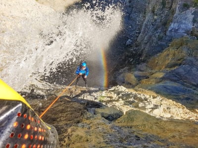 Sporty Heli-canyoning Trip in Lake Abraham near Jasper
