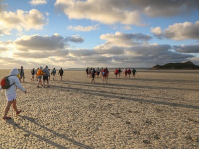 Walk in the bay of Mont Saint-Michel to the Rocher de Tombelaine