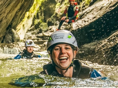 Sportlicher Canyoning-Ausflug in der Kobelache bei Dornbirn