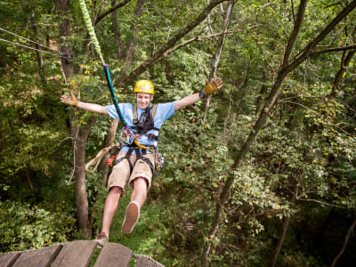 Bungee Jumping in Pedraforca Parc Aventura, near Saldes