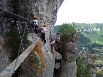 Via ferrata of Liaucous in Tarn gorges