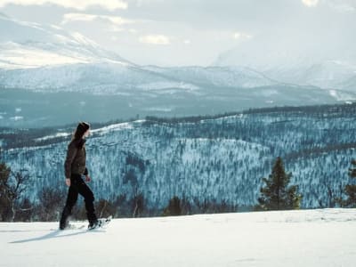 Geführte Schneeschuhwanderung im Maukenmassiv von Moen aus