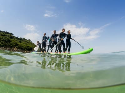 Paddle géant à Locquirec, près de Morlaix dans le Finistère
