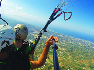 Tandem Paragliding Flight over Heraklion, Crete