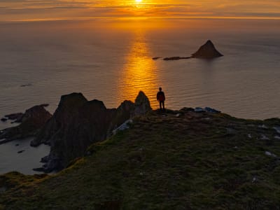 Visite guidée du soleil de minuit à partir de Sortland dans la région de Vesterålen