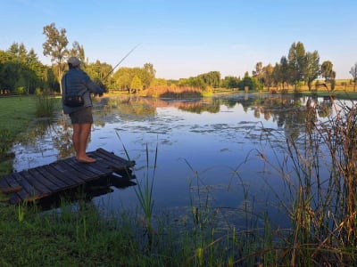 Fliegenfischen auf dem Oxbow Country Estate, in der Nähe von Johannesburg