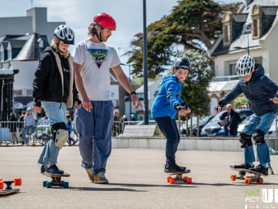 Introduction to Longboarding in Etel near Quiberon