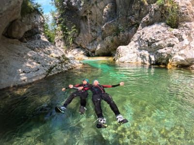 Randonnée aquatique dans le canyon d'Učja, vallée de Soča