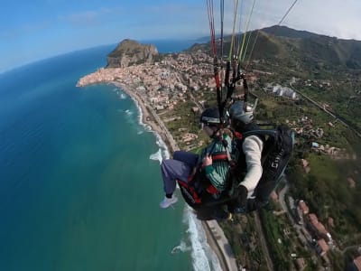 Tandem Paragliding Flight in Cefalù, Sicily