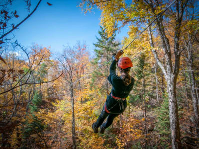 Adventure of 18 Zip Lines in the Laurentians, at Val-des-Lacs