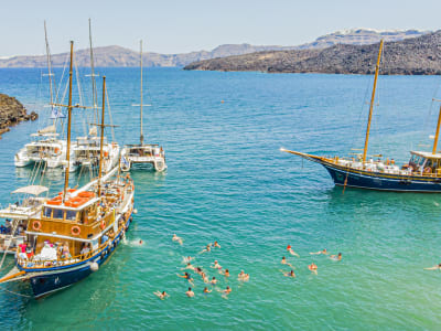 Volcanic Boat Cruise around Santorini's Caldera 
