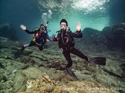 Adventure Scuba Diving for Certified Divers from Aliki in Paros